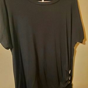 Black tunic with button detail